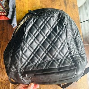 ZARA Leather Quilted Backpack